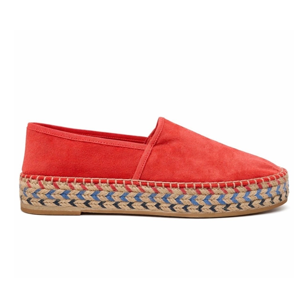 NIB Santoni Orange Suede Platform Espadrille Slip-On Loafers Size 36 US 6 $874